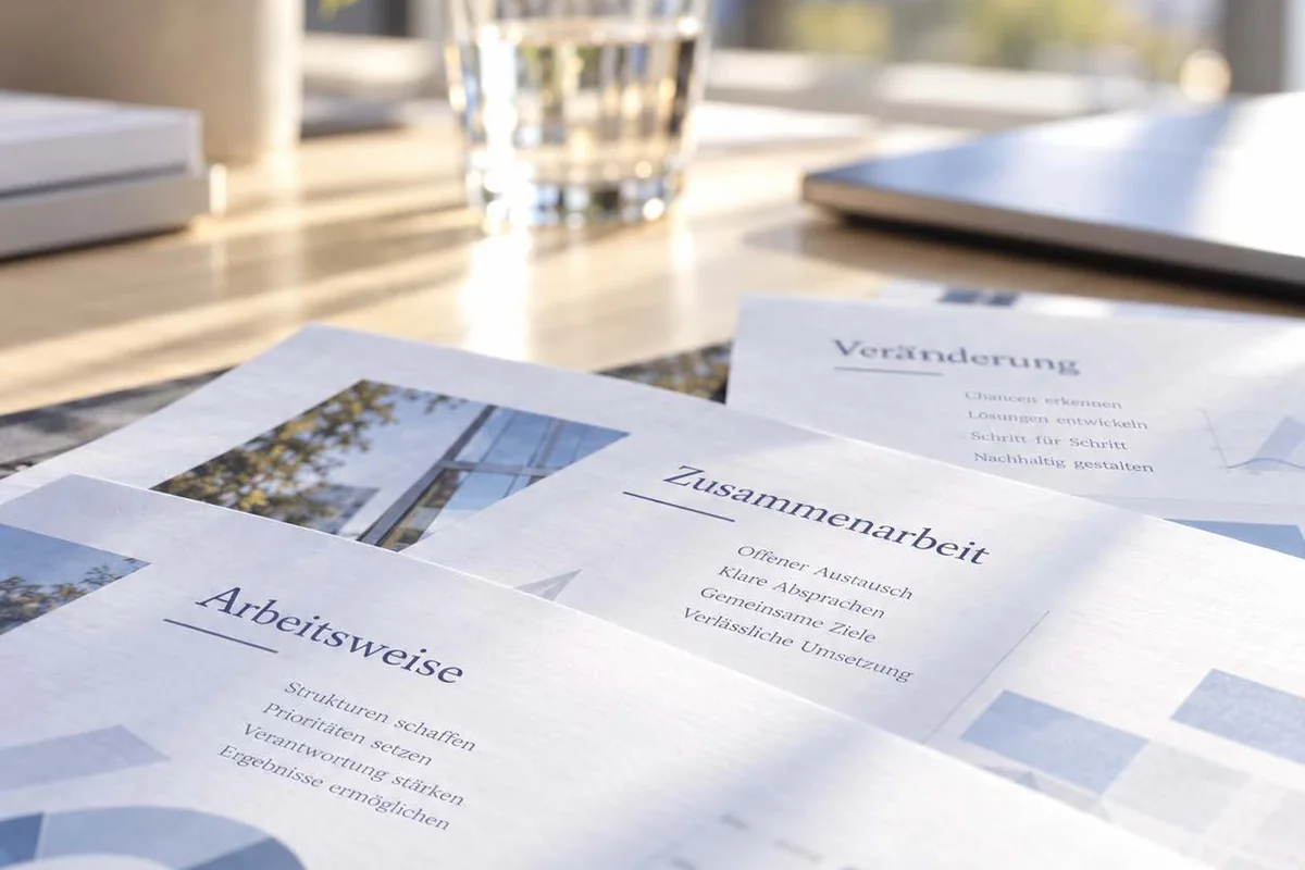Unterlagen zu Arbeitsweise, Zusammenarbeit und Veränderung
